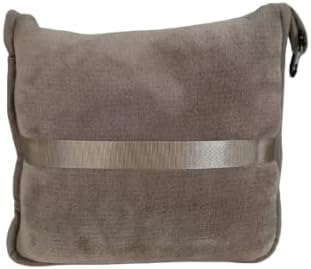 BlueHills Premium Soft Travel Blanket Pillow Airplane Flight Blanket Throw in Soft Bag Pillow case with Luggage Belt & Backpack Clip Compact Pack Large Blanket Taupe T023