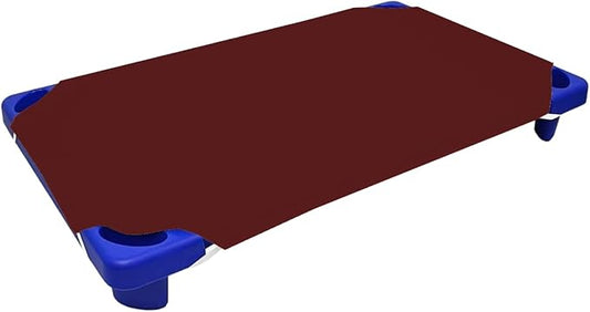 Pack of 24 Cot Sheet for Daycare Preschool Cot Bed -Polyblend Fabric with Corner Elastic Cots Sheets Fits On 22" X 40" Inches Size Toddler and Preschool Daycare Cot Burgundy 22 X 40 Size