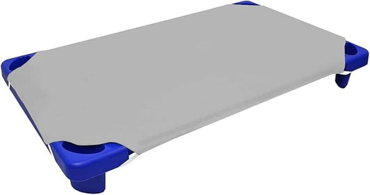 Pack of 24 Cot Sheet for Daycare Preschool Cot Bed -Polyblend Fabric with Corner Elastic Cots Sheets Fits On 22" X 40" Inches Size Toddler and Preschool Daycare Cot Light Grey 22 X 40 Size