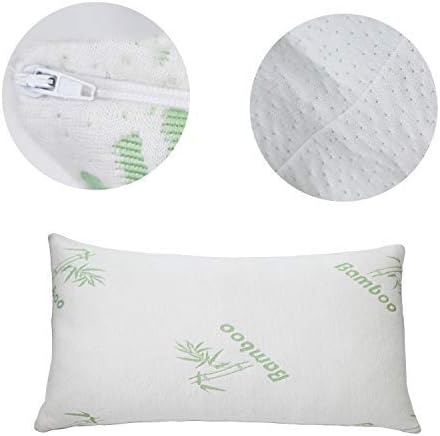 iMounTEK Bamboo Rayon Breathable Memory Foam Pillow with Washable Pillowcase, Premium Pillows for Sleeping – Back/Stomach/Side Sleeper, Bamboo Cooling Bed Pillows (Queen Size) (2-Pack)