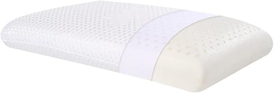 SUQ I OME Slim Sleeper- Thin Latex Foam Pillow for Bed Sleeping, Firm,Low Profile for Side, Back, and Stomach Sleepers