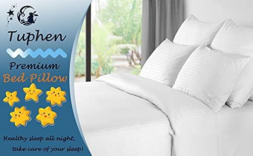tuphen Bed Pillows for Sleeping: Standard Size Microfiber Pillows 2 Pack - Ultra Soft Breathable Down Alternative Pillows - Hotel Luxury Collection Pillows for Back Stomach or Side Sleepers