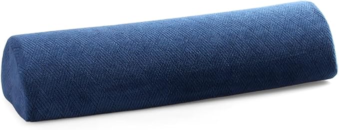 Recliner Leg Pillow Memory Foam Non-Slip Long Bolster Pillow for Legs, Knees, Lower Back and Head, Lumbar Support Pillow 23.6x8x4 Inch Navy