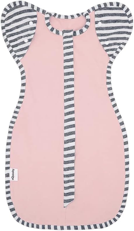 Baby Blanket Sack with Arms Free Design,Transition to Arms Free Wearable for Newborn Girl and Boy, Large 6-9Months, Pink Color