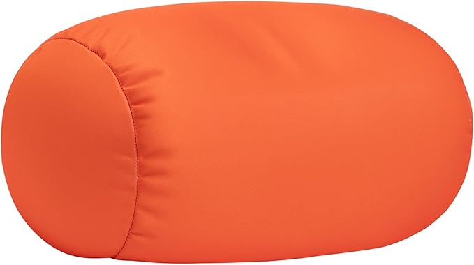 Microbead Body Pillow, Tube Microbead Bolster Bean Smooth Cool Pillow Neck Cervical Roll Pillow for Sleeping 7 x 12Inch Throw Travel Pillow (Tangerine Color)