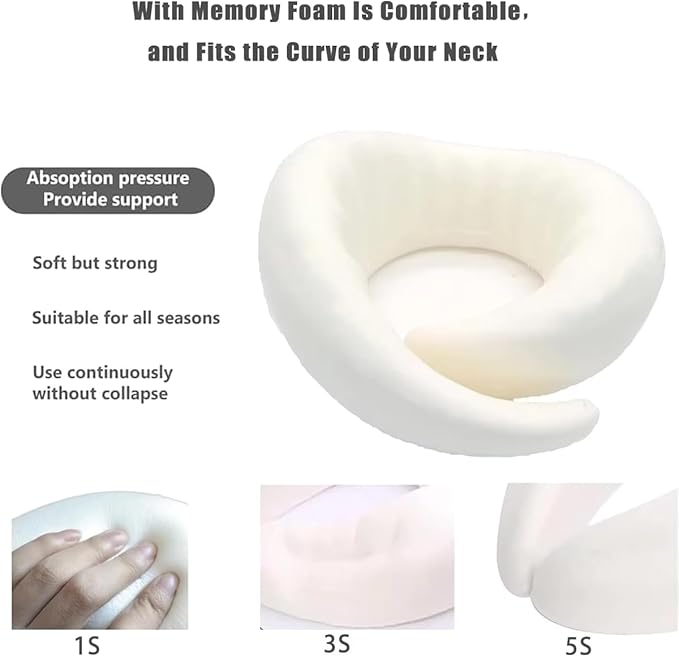 Wander Plus Travel Pillow, Travel Neck Pillow Memory Foam Travel Pillow 2024 New Travel Pillow Suitable for Travel, Airplanes, Cars and Offices (Black)