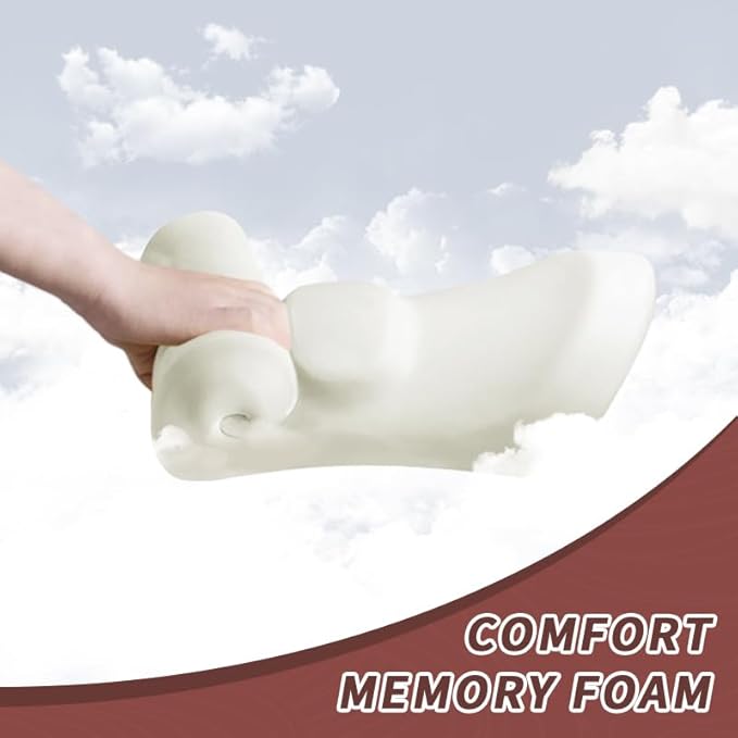 Car Lumbar Support and Car Neck Pillow - Memory Foam Ergonomic Back Cushion - Relieve Driving Fatigue - Comfort and Support Your Neck and Back - Suitable for Car Seats(Lumbar Support)