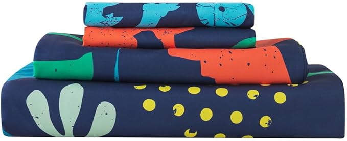 qjmiaofang Dinosaur Sheets Full Size Bed Set for Boys Dinosaur Sheet Set 4Pieces Dinosaur Bed Sheets Ancient T-Rex Dinosaur Fitted Sheet Jungle Sheets Set 1 Fitted Sheet 1 Flat Sheet 2 Pillowcases