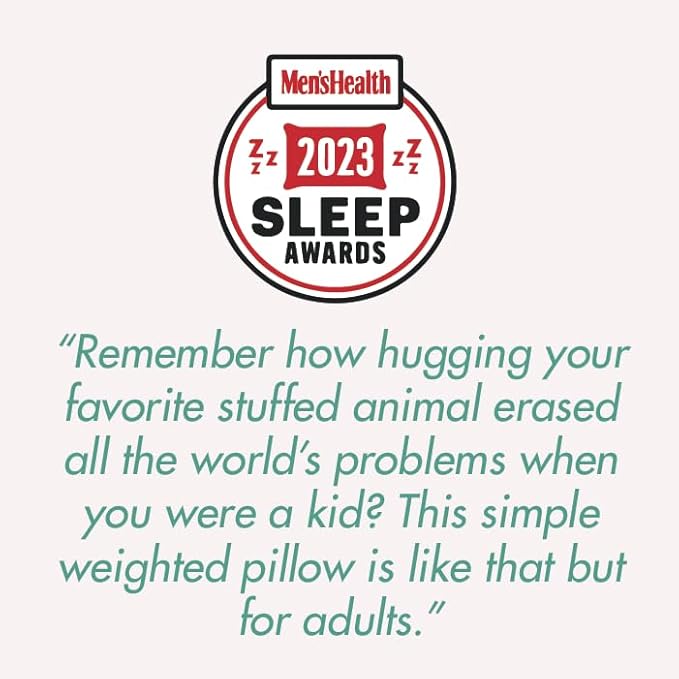 Quiet Mind The Original Weighted Pillow for Adults & Kids - (Large, Blueberry, 12 lbs) - Weighted Body Pillow - Alternative to Weighted Blanket - Enhanced Deep Sleep and Stress Relief - Hug Pillow