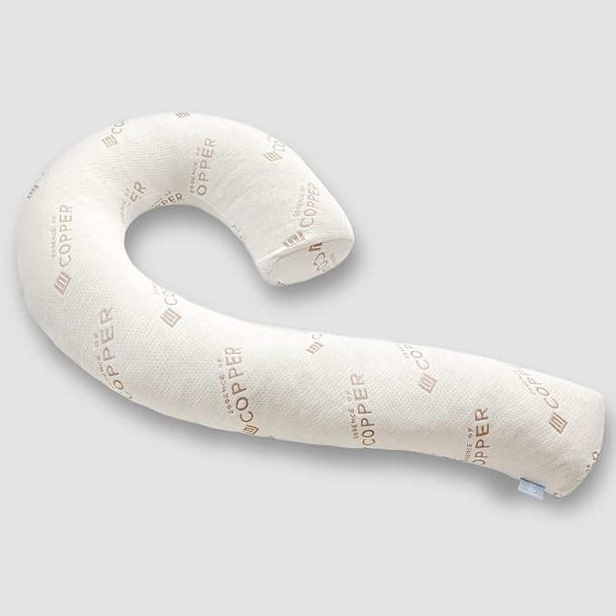 Body Pillow for Adults - Soft Long Bed Pillows Insert for Sleeping - Shredded Memory Foam and Removable Washable Cover - Swan Shaped Side Sleeper Pregnancy Pillow 49 Inch (Copper Color)