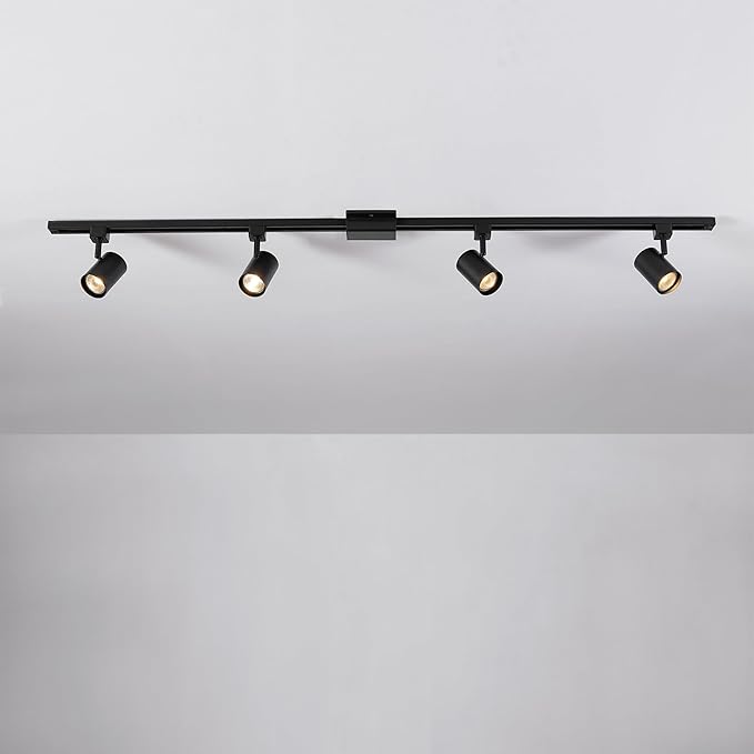 Globe Electric 59738 Tribeca 4-Light 56" Track Lighting Kit, Matte Black, Bulb Not Included