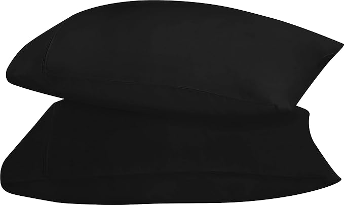 Utopia Bedding King Pillow Cases - 2 Pack - Envelope Closure - Soft Brushed Microfiber Fabric - Shrinkage and Fade Resistant Pillow Covers 20 X 40 Inches (King, Black)