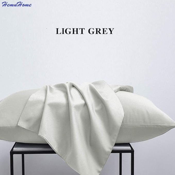 Toddler Pillowcase Set of 2 PC 600 TC 100% Egyptian Cotton Toodler 13x18 Inch Small Travel Pillow Case Open Closer Decorative Soft Cozy Travel Kids Nursery Preschool Pillow Cases, Silver Solid