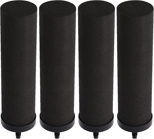 Huining 4PCS Black Water Filters for Water Purification Unit Water Filter Replacement Household Water Bucket Water Filtration System Gravity Water Filter System Water Purifier Survival