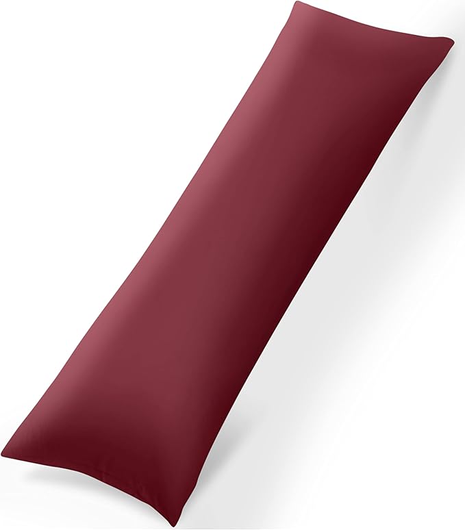 Utopia Bedding Full Body Pillow for Adults (Burgundy, 20 x 54 Inch, Pack of 06) Long Pillow for Sleeping, Large Pillow Insert for Side Sleepers