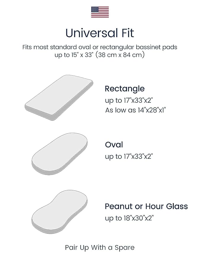 TotAha Premium Soft Unicorn Bassinet Sheet for Girl, Super Stretchy Jersey Knit Bassinet Fitted Sheet, Compatible with Halo, Maxi COSI, Mika Micky, SNOO, Baby Delight Mattress, 2 Pack