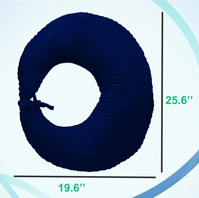 Professional Gaming Pillow for Lap; Arm Rest Pillow Gaming Lap Pillow with Crochet Support - Eliminate Pain in Gaming (Blue)