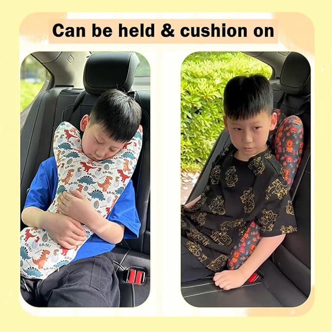 Car Travel Pillow for Kids Adults Soft Neck Pillow Head and Body Support Pillow Breathable Seat Pillow Car Aircraft Travel Pillow Neck Support Pillow Cushion for Long Journey Travel Accessories