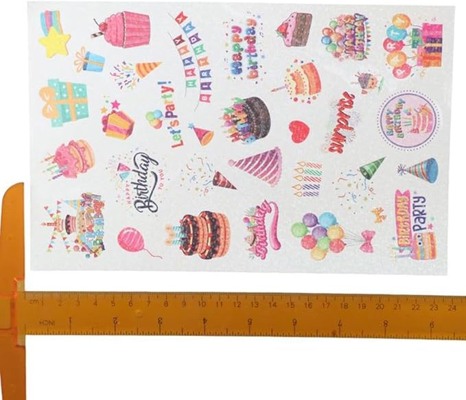 50/60 Pcs Cute Cake Candy Stickers, Cake Food Stickers, Birthday Dessert Stickers, Birthday Cake Stickers, Teacher Reward Stickers, Household Refrigerator Decoration(B 60 pcs)