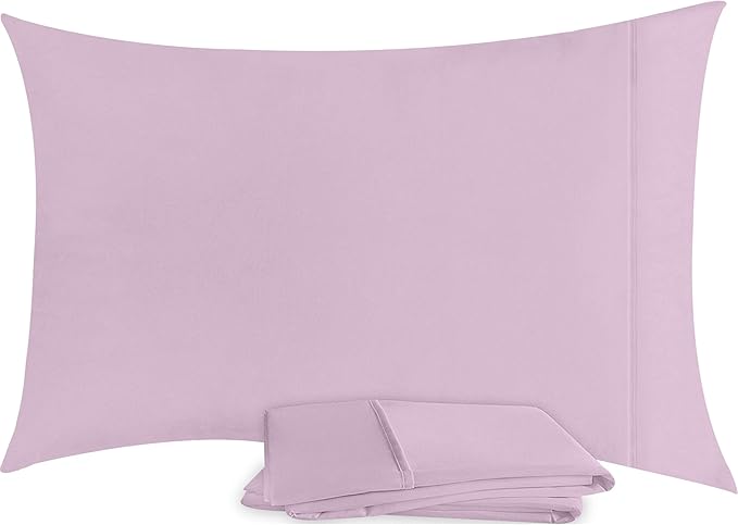 Utopia Bedding King Pillow Cases - 2 Pack - Envelope Closure - Soft Brushed Microfiber Fabric - Shrinkage and Fade Resistant Pillow Covers 20 X 40 Inches (King, Lavender)