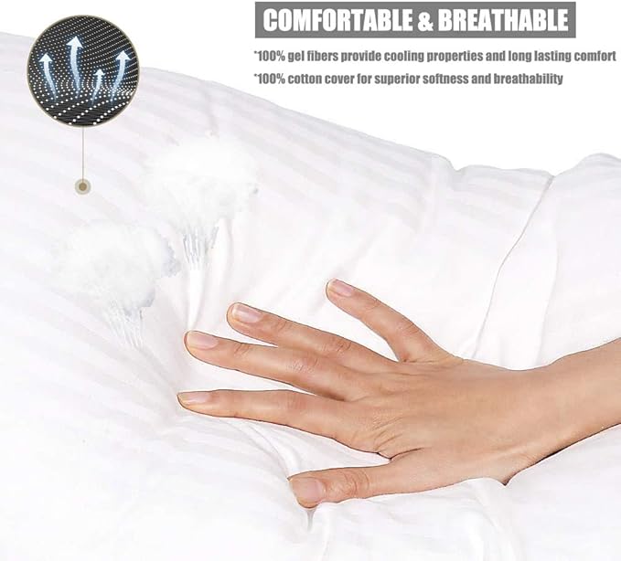 tuphen Bed Pillows for Sleeping: Standard Size Microfiber Pillows 2 Pack - Ultra Soft Breathable Down Alternative Pillows - Hotel Luxury Collection Pillows for Back Stomach or Side Sleepers