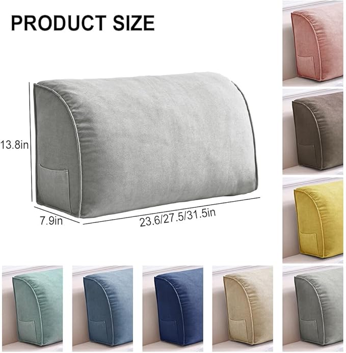 Couch Back Cushion Decorative Throw Pillows with Removable Pillowcase Sofa Waist Cushion Lumbar Support Backrest Pillow for Living Room Headboard Reading Pillow