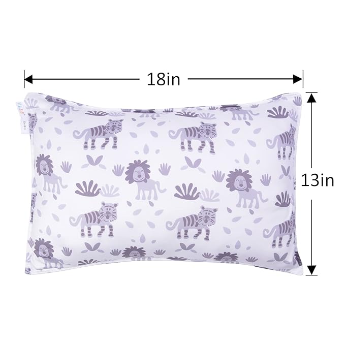 ALVABABY Stretchy Toddler Pillowcases, Fits 13 x 18,12x 16 Kids Pillow, 2 Pack Stretchy Soft Baby Pillow Cover Envelope Kids Pillowcases for Boys Girls 2TPE15