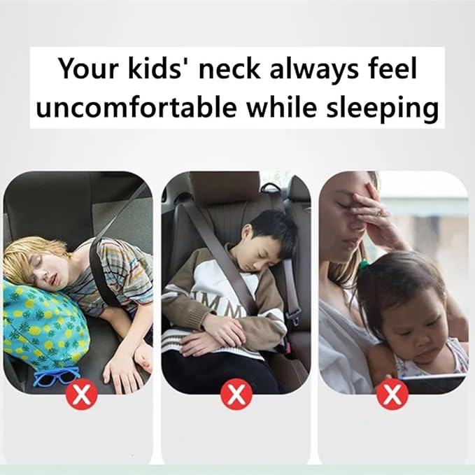 Car Travel Pillow for Kids Adults Soft Neck Pillow Head and Body Support Pillow Breathable Seat Pillow Car Aircraft Travel Pillow Neck Support Pillow Cushion for Long Journey Travel Accessories