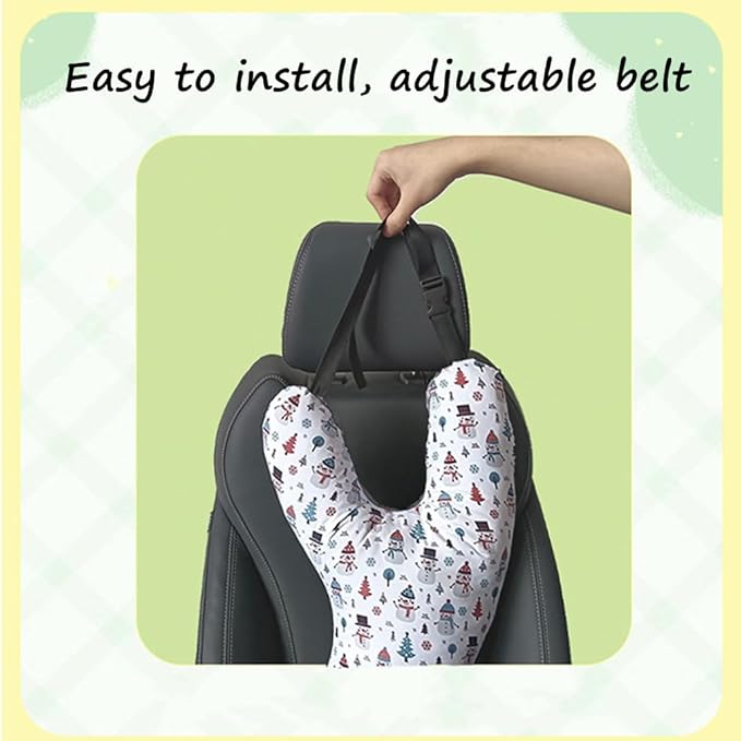 Car Travel Pillow for Kids Adults Soft Neck Pillow Head and Body Support Pillow Breathable Seat Pillow Car Aircraft Travel Pillow Neck Support Pillow Cushion for Long Journey Travel Accessories