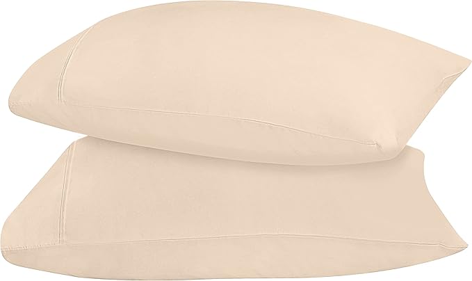 Utopia Bedding Queen Pillow Cases - 2 Pack - Envelope Closure - Soft Brushed Microfiber Fabric - Shrinkage and Fade Resistant Pillow Covers 20 X 30 Inches (Queen, Beige)