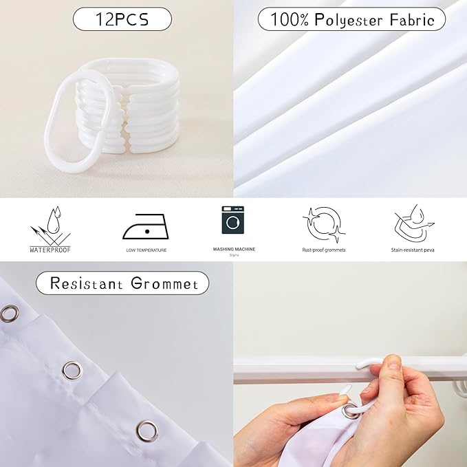 AILONEN Death Moth Shower Curtain,Sun Moon Shower Curtain Set for Kids Girls Boys,Boho Natural Plants Bathroom Decor Shower Curtain with 12 Hooks,36" W*72" H