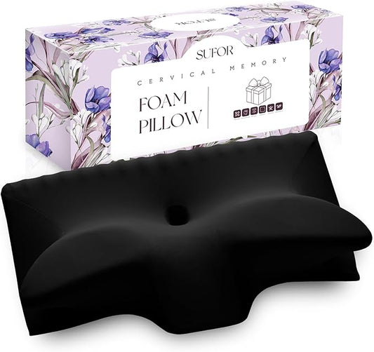 Cervical Pillow for Neck Pain Relief, Cooling Contour Memory Foam Pillows Support Odorless Ergonomic Neck Pillow Adjustable Orthopedic Bed Pillow for Side Back Stomach Sleeper with Pillowcase