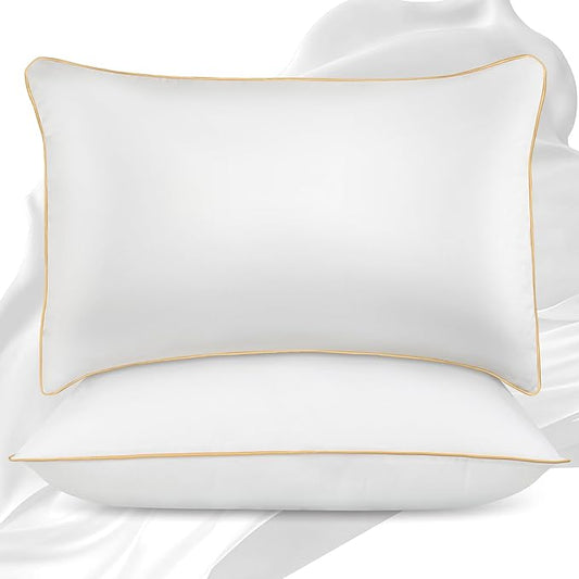 Bed Pillows for Sleeping Queen Size Set of 2, Cooling Pillow 2 Pack for Side Back and Stomach Sleepers Down Alternative
