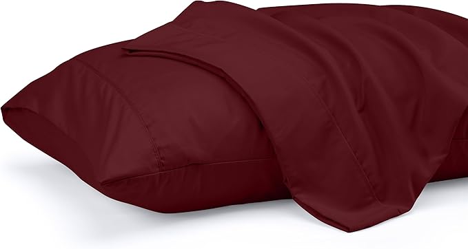 Utopia Bedding Queen Pillow Cases - 2 Pack - Envelope Closure - Soft Brushed Microfiber Fabric - Shrinkage and Fade Resistant Pillow Covers 20 X 30 Inches (Queen, Burgundy)