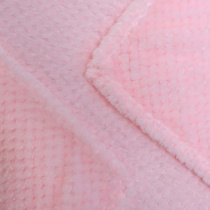 Fuzzy Throw Blanket, Plush Fleece Blankets for Adults, Toddler, Boys and Girls, Warm Soft Blankets and Throws for Bed, Couch, Sofa, Travel and Outdoor, Camping (Throw(50"x70"), L-Baby Pink)