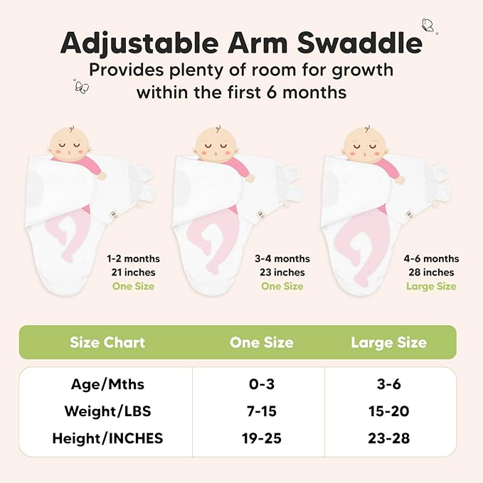 KeaBabies 3-Pack Organic Baby Swaddle Sleep Sacks - Newborn Swaddle Sack, Ergonomic Baby Swaddles 0-3 Months,Swaddles for Newborns,Baby Sleep Sack,Baby Swaddle Blanket Wrap,Baby Essentials(Cloud)