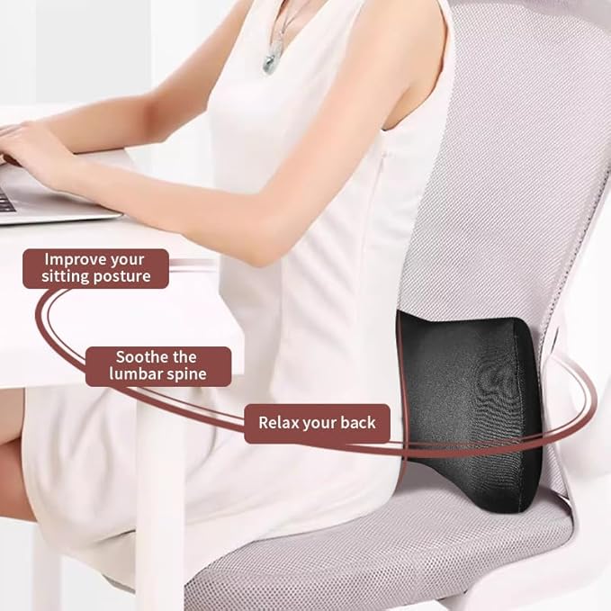 Car Lumbar Support and Car Neck Pillow - Memory Foam Ergonomic Back Cushion - Relieve Driving Fatigue - Comfort and Support Your Neck and Back - Suitable for Car Seats(Lumbar Support)