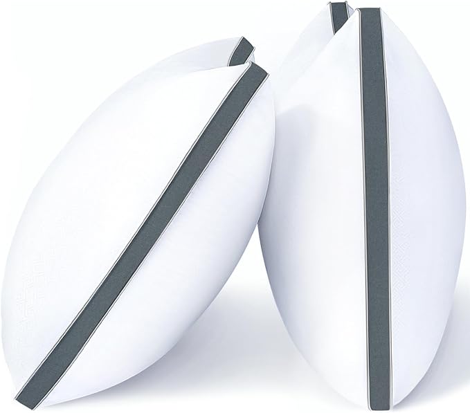 viewstar King Size Pillows Set of 2, Pillows King Size 2 Pack for Sleeping, Pillows with Down Alternative for Back and Side Sleepers, Fluffy Bed Pillows for Bed, Machine Washable, Dark Grey, 20" x 34"