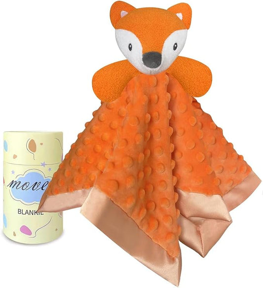 Fox Baby Security Blanket Loveys for Babies Girls, 16" Soft Baby Lovey Blanket, Baby Snuggle Stuffed Animals Blankie, Baby Girls Gifts for Infant and Toddler