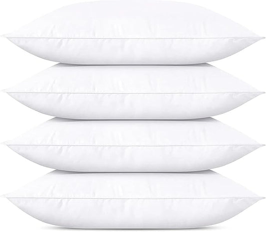 SILUI Pillows Standard Size Set of 4 Pack Soft Medium Support Hypoallergenic Plush Down Alternative Bed Pillow for Back, Stomach or Side Sleepers,20x26in