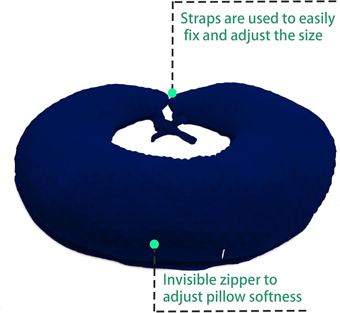 Professional Gaming Pillow for Lap; Arm Rest Pillow Gaming Lap Pillow with Crochet Support - Eliminate Pain in Gaming (Blue)