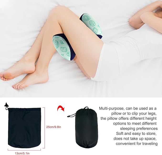 Knee Pillow for Side Sleepers, Memory Foam Pillows, Soft and Comfortable Leg Pillow for Side Sleeping, Cushion for Neck and Back, Knee Pillow for Sciatica Pain Relief, Side Sleeper Pillows for Adults