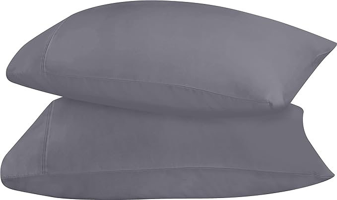 Utopia Bedding King Pillow Cases - 2 Pack - Envelope Closure - Soft Brushed Microfiber Fabric - Shrinkage and Fade Resistant Pillow Covers 20 X 40 Inches (King, Grey)