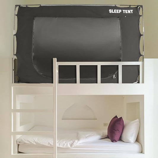 Bed Tent Canopy Bunk Twin Size for Adult and Kids Portable Dream Tent Indoor Sleeping Tents 98% Blackout,Breathable Privacy Space on Bed with Three Doors (Mattress Not Included)