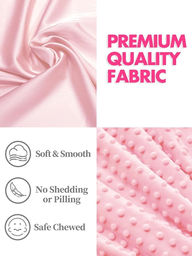 Pink Bunny Baby Security Blanket Loveys for Babies Girls, 16" Soft Baby Lovey Blanket, Baby Snuggle Stuffed Animals Blankie, Baby Girls Gifts for Infant and Toddler