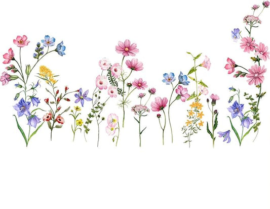 Large White Flower Wall Stickers, Removable DIY Romantic Cherry Blossom Tree Wall Murals Peel and Stick 3D Wall Art Stickers Murals Home Decor for Gilrs Bedroom Nursery Rooms Living Room