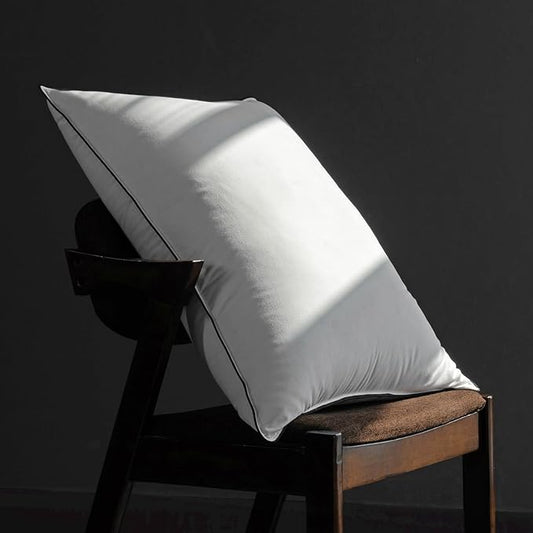 MAXICOZY Hungarian Goose Down Pillows Queen Size, Fluffy 3-Chamber Bed Pillows for Sleeping, Luxurious Soft Cloud Pillow for Back, Stomach or Side Sleepers(Queen, 1 Pack)