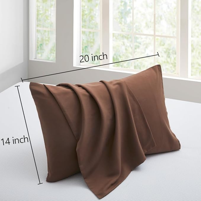 Travel Pillow Cases 14x20 Microfiber Pillow Cases Soft Comfortable Not Shrink Toddler Pillow Case Coffee Pillow Covers Envelope Style 2 Pack