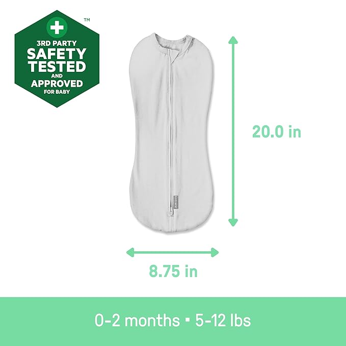 SwaddleMe by Ingenuity Pod, 0-2 Months, 1-Pack - Scribble Elephant