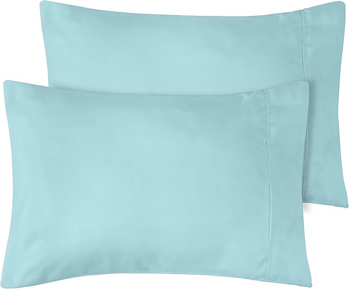 Utopia Bedding Toddler Pillow Cases - 2 Pack - Envelope Closure - Soft Brushed Microfiber Fabric - Shrinkage and Fade Resistant Pillow Covers 13 X 18 Inches (Toddler, Spa Blue)